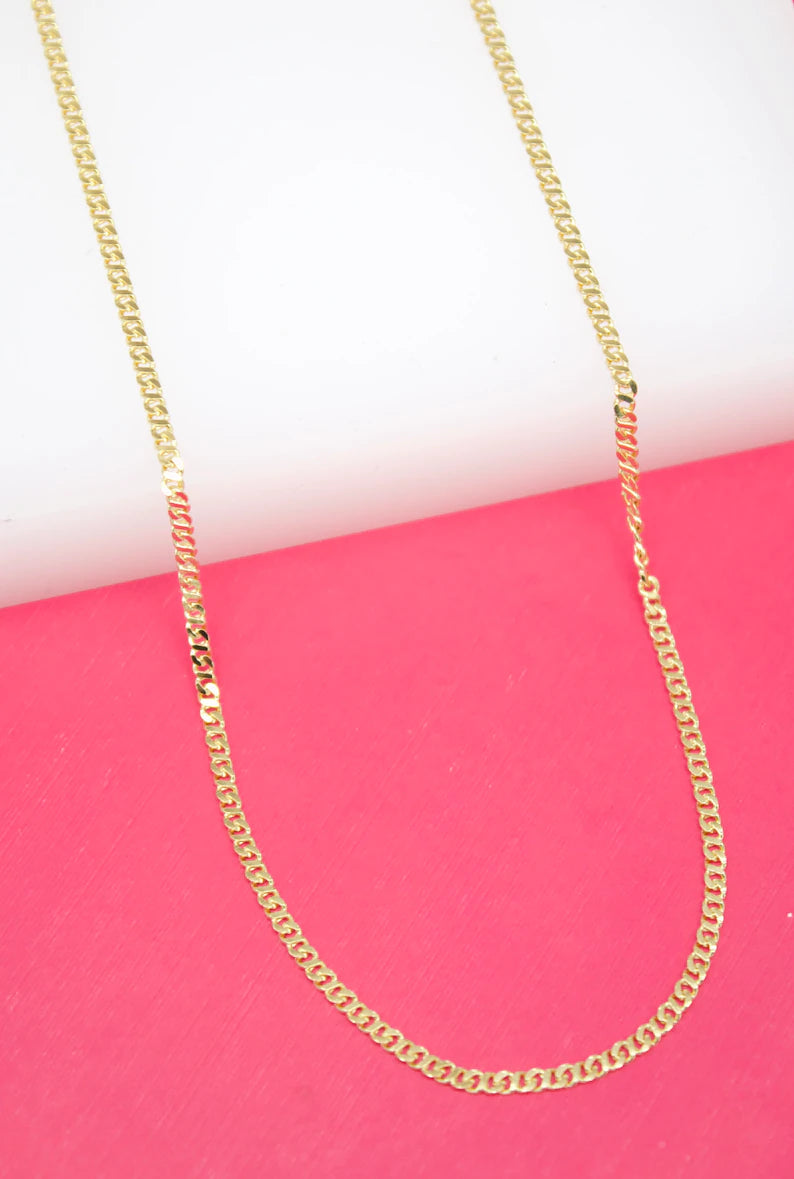 18K Gold Filled 2mm Double Cuban Chain