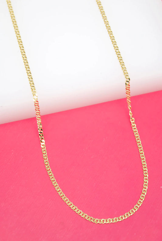 18K Gold Filled 2mm Double Cuban Chain