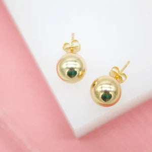 18K Gold Filled Ball Stud Earrings