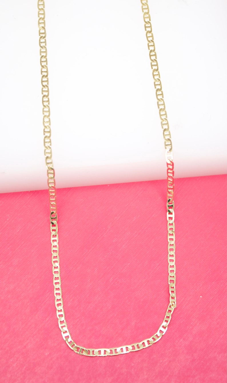 18K Gold Filled 4mm Mariner Chain