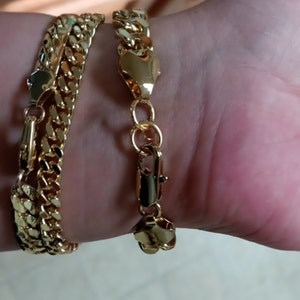 18K Gold Filled Cuban Link 9mm Chain Bracelet