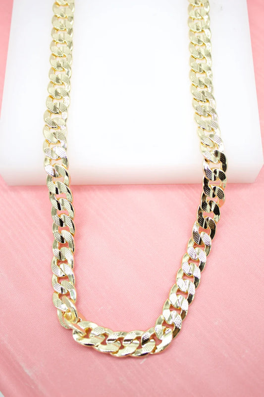 18K Gold Filled 9mm Cuban Curb Chain